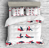 Romance Lovers Bedding Passionate Couple Duvet Cover Set - Print 2