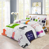 Funny Dick Prints Bedding Cartoon Dick Colorful Dick Duvet Cover Set - Print 2
