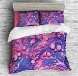 Color Swirl Marble Bedding Marble Prints Prints Duvet Cover Set - Print 2