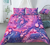 Color Swirl Marble Duvet Cover Set - Print 3